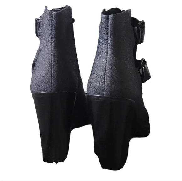 Tibi | Navy Blue & Black Piper Block Heeled Booties Sz 39.5 - Picture 7 of 12